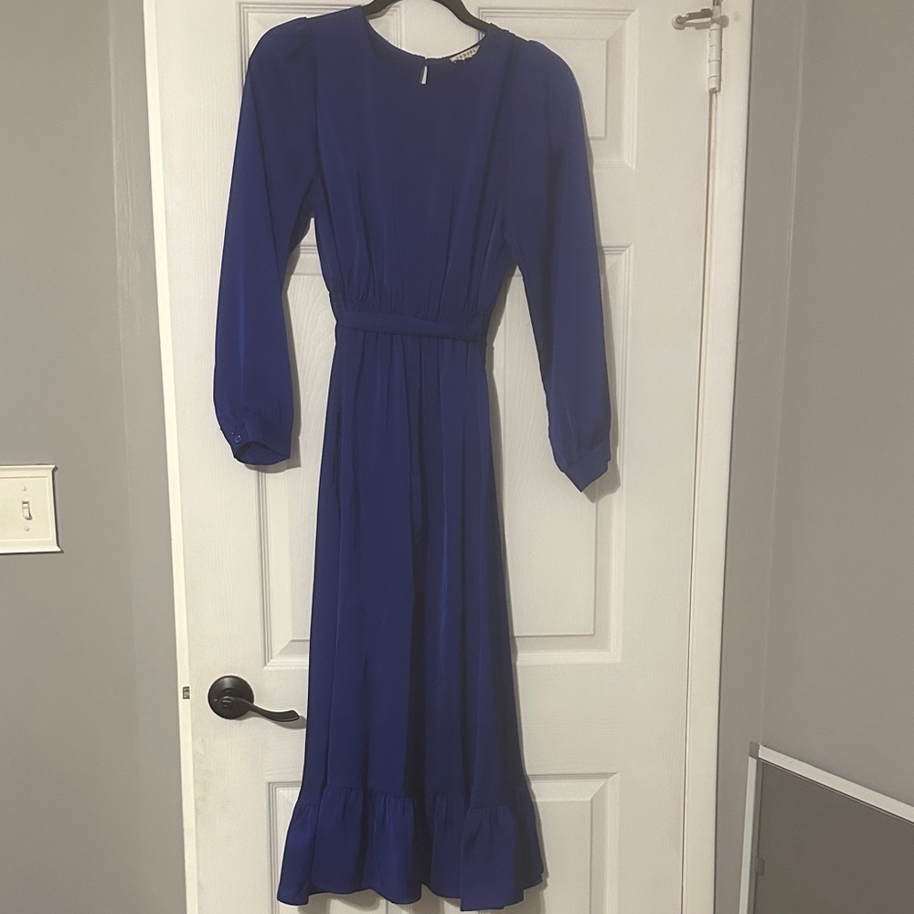 JODIFL Royal Blue Long Sleeve Dress